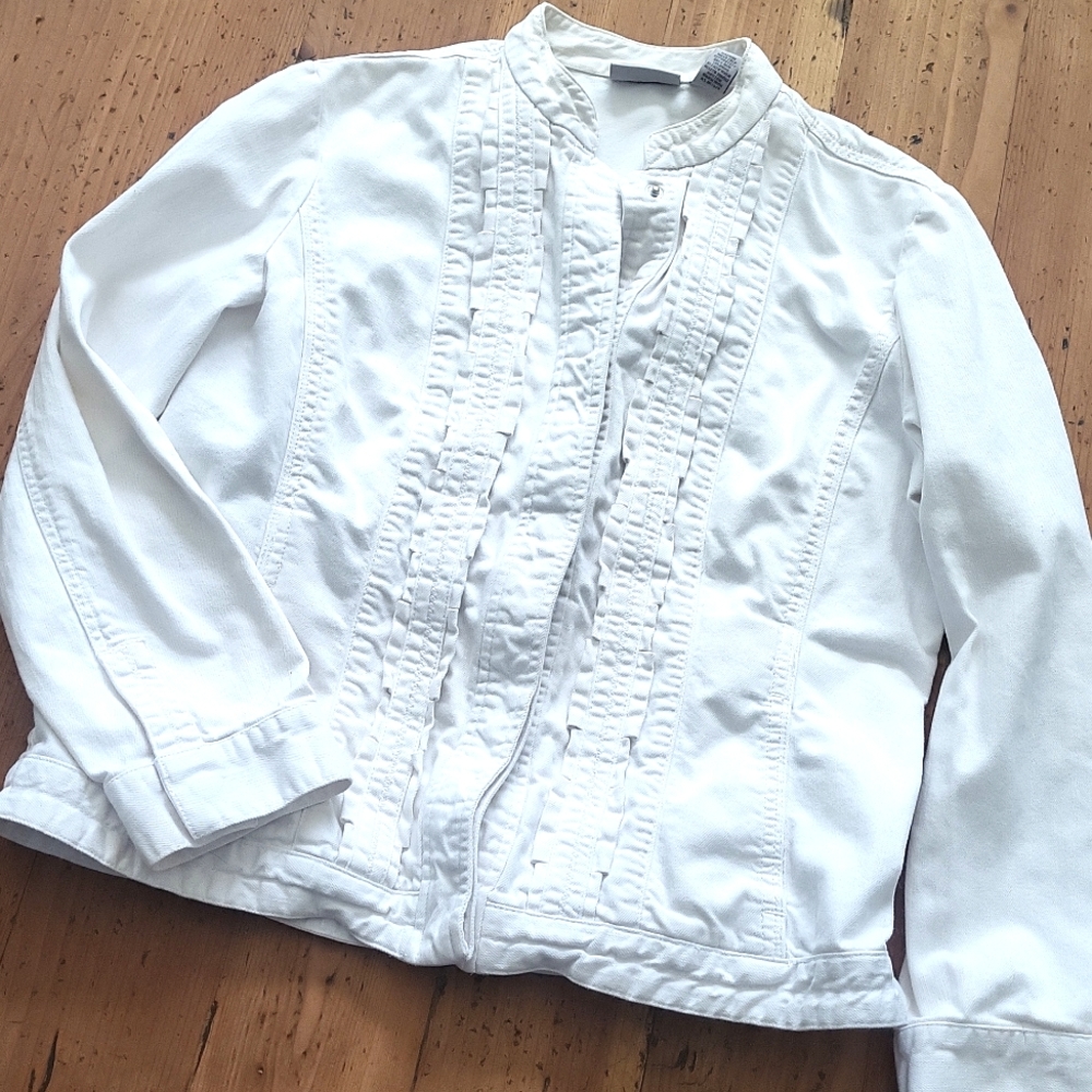 Chico's Platinum Denim Jacket